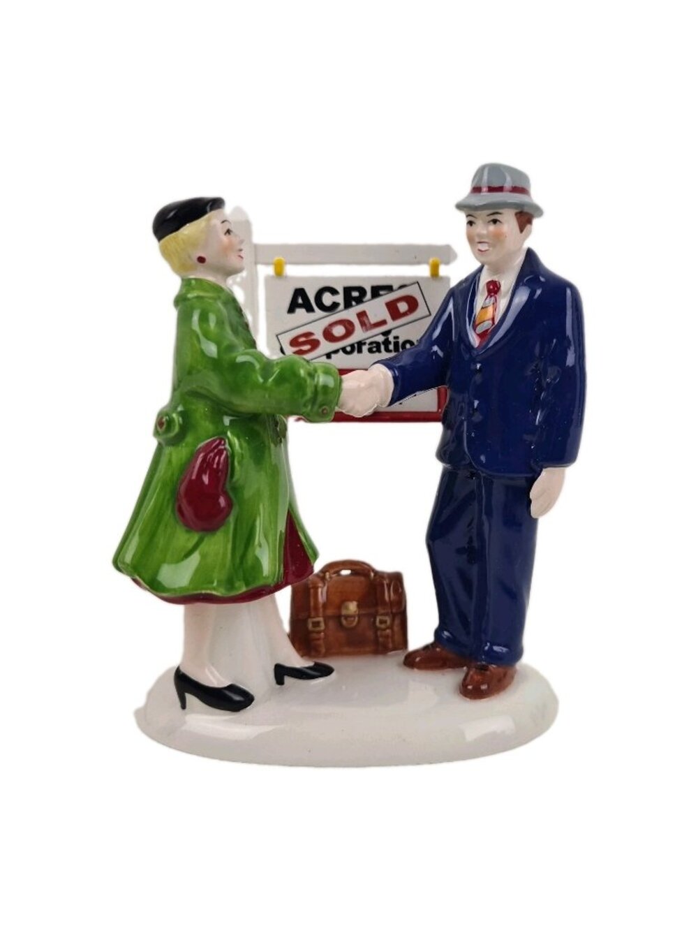Department 56 Snow Village WE HAVE A DEAL 55261 Christmas Figurine Vintage
